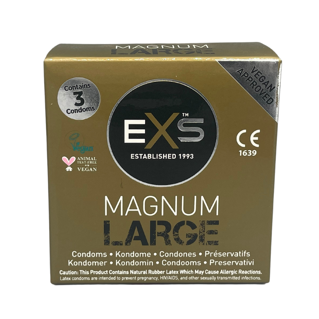EXS Magnum Condoms | Large 60mm | Natural Latex & Silicone Lubricated