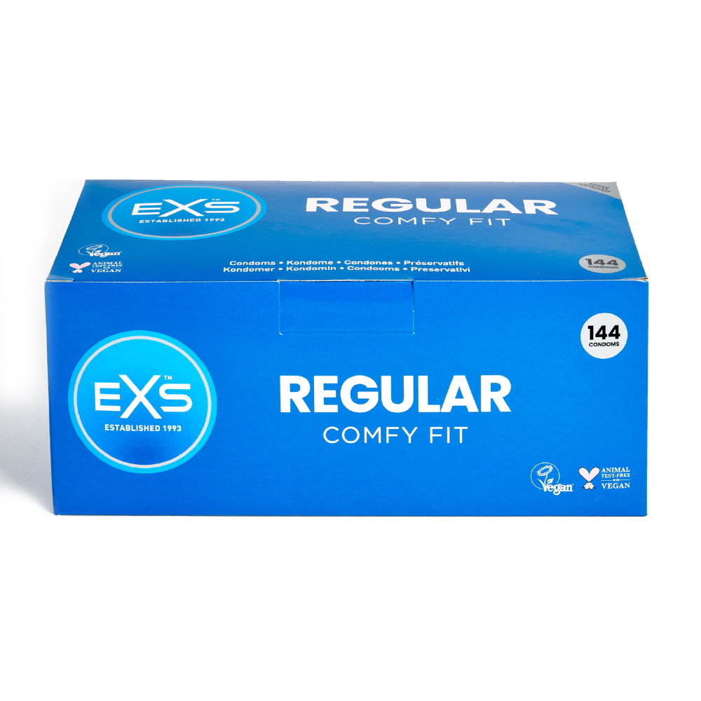 EXS Regular Condoms | Regular 54mm | Natural Latex & Silicone Lubricated