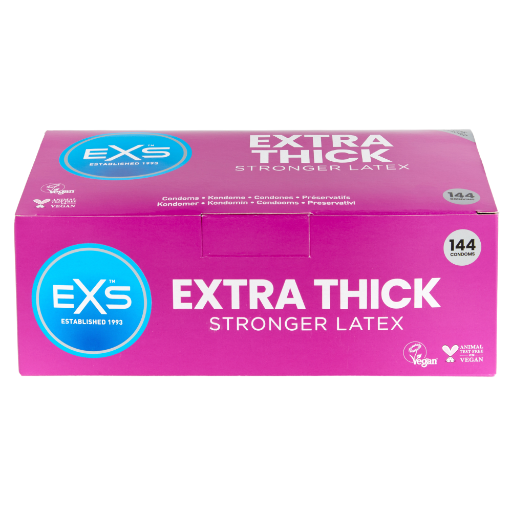 EXS Extra Safe Condoms |  0.082mm Thickness | Natural Latex & Silicone Lubricated