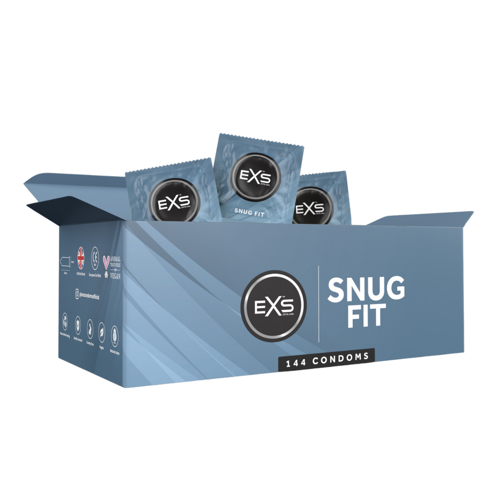 EXS Snug Fit Condoms 49mm | Natural Latex & Silicone Lubricated