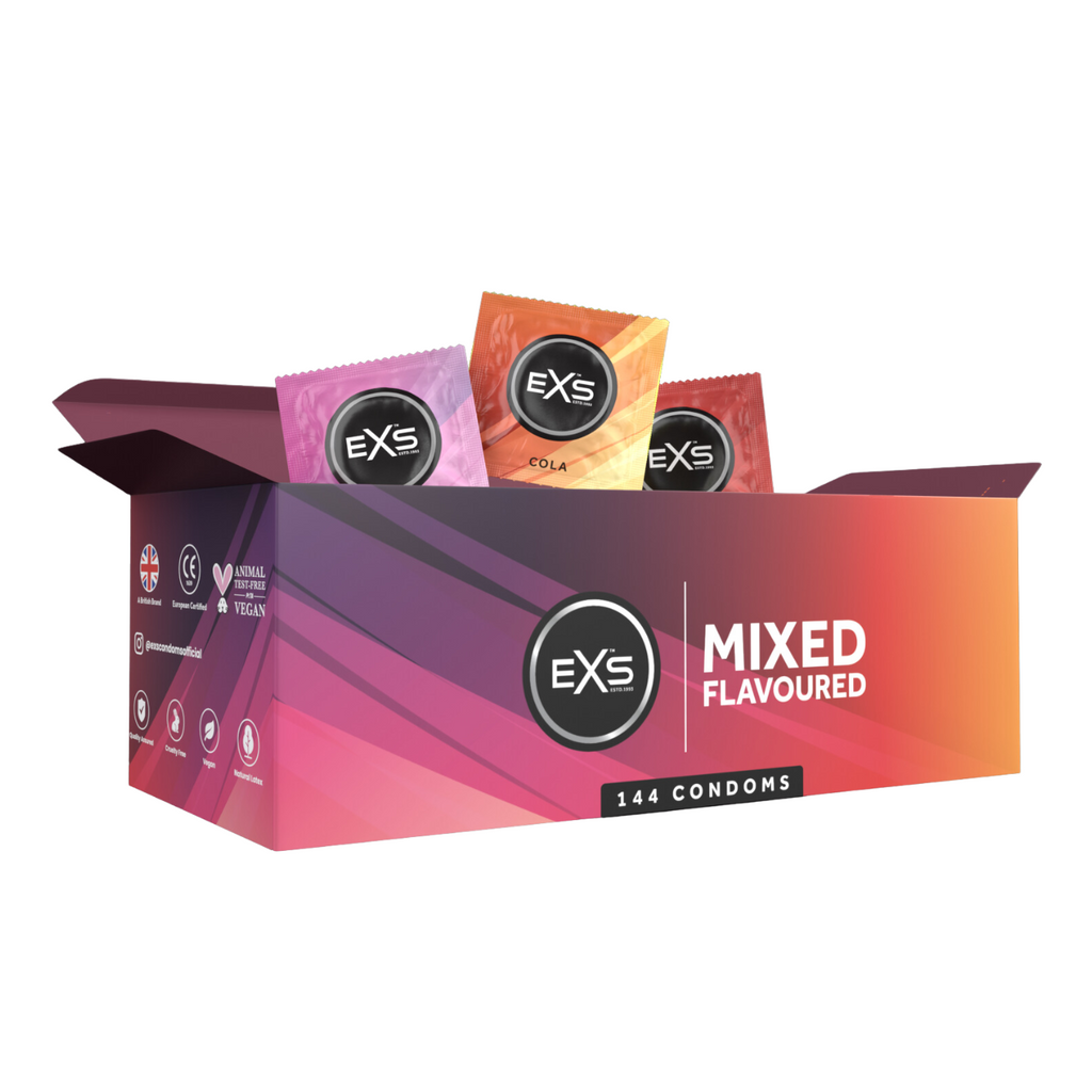 EXS Mixed Flavour Condoms | Natural Latex & Silicone Lubricated