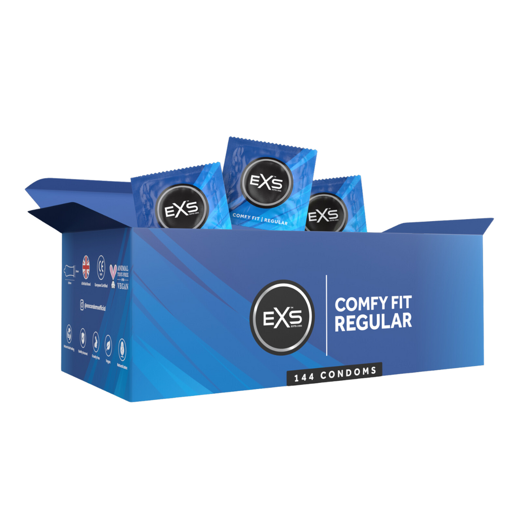 EXS Regular Condoms | Regular 54mm | Natural Latex & Silicone Lubricated