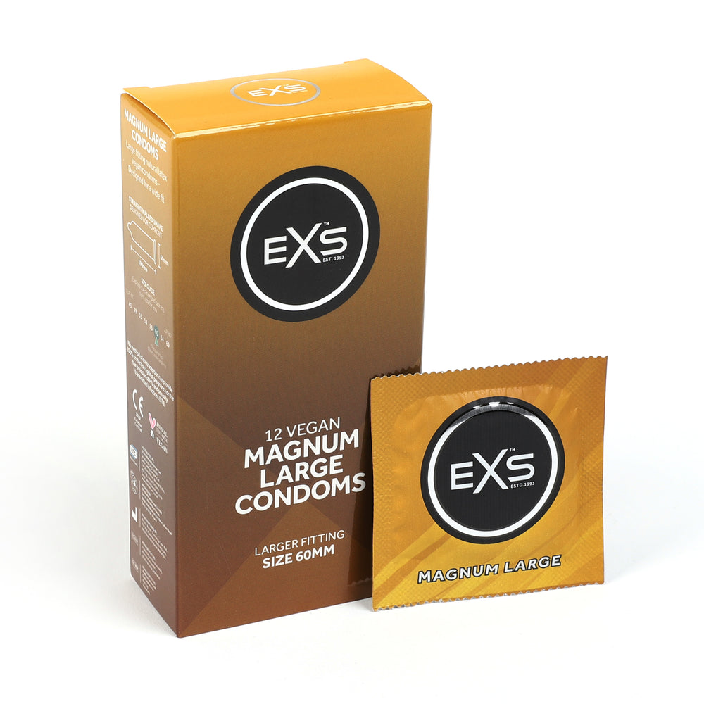EXS Magnum 60mm condom box and foil wrapper
