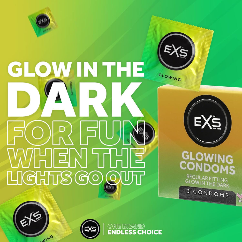 EXS Glow in The Dark Condoms | Vegan Friendly | EXS Condoms | EXS Condoms EXS Glow in The Dark Condoms | Vegan Friendly | EXS Condoms | EXS Condoms