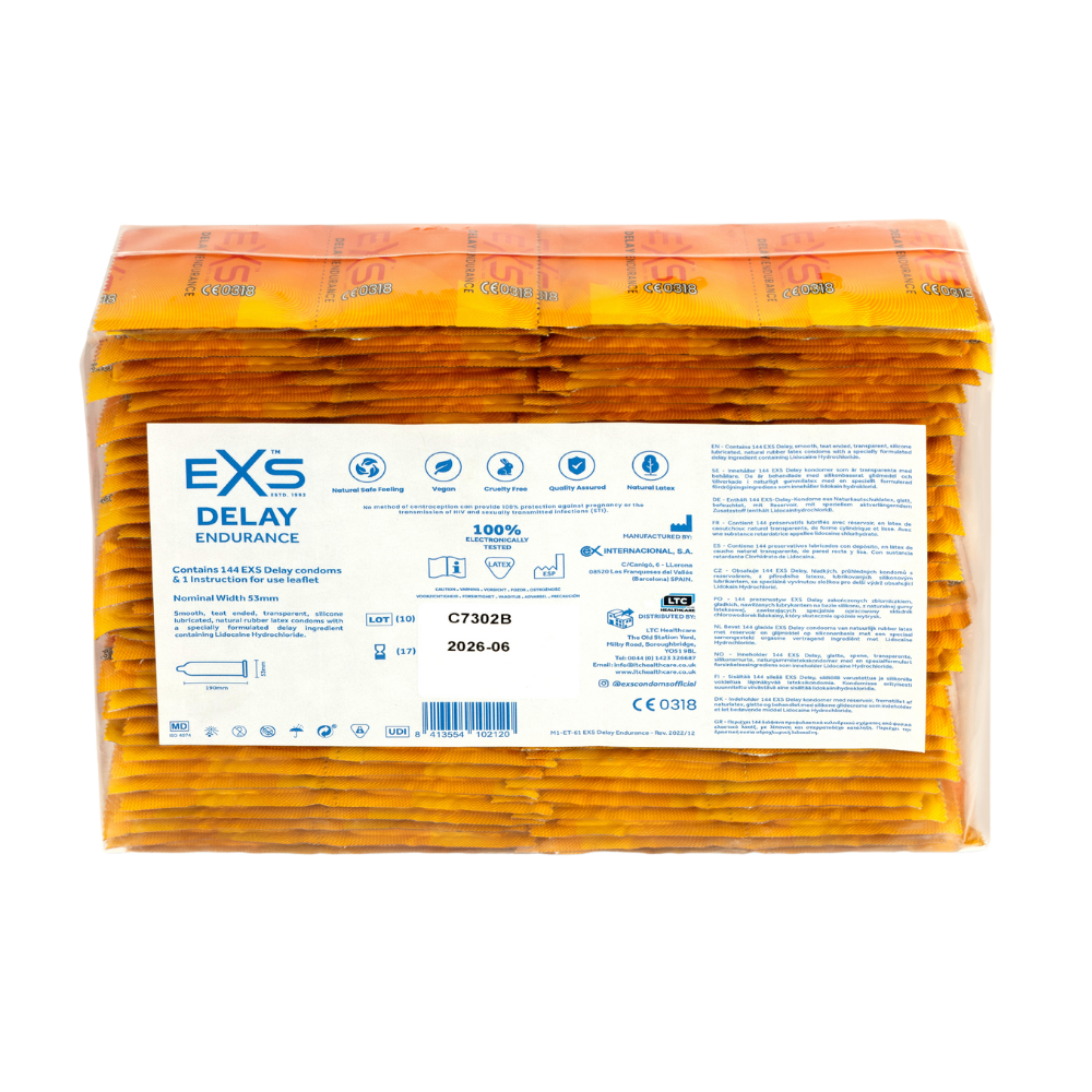 EXS Delay Condoms | Natural Latex & Silicone Lubricated