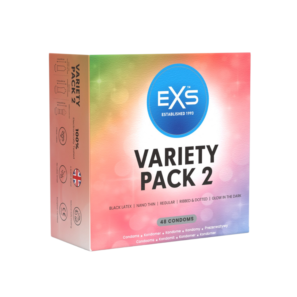 EXS | Mixed Variety Pack | Maximize Fun & Pleasure | Vegan | 48 Pack
