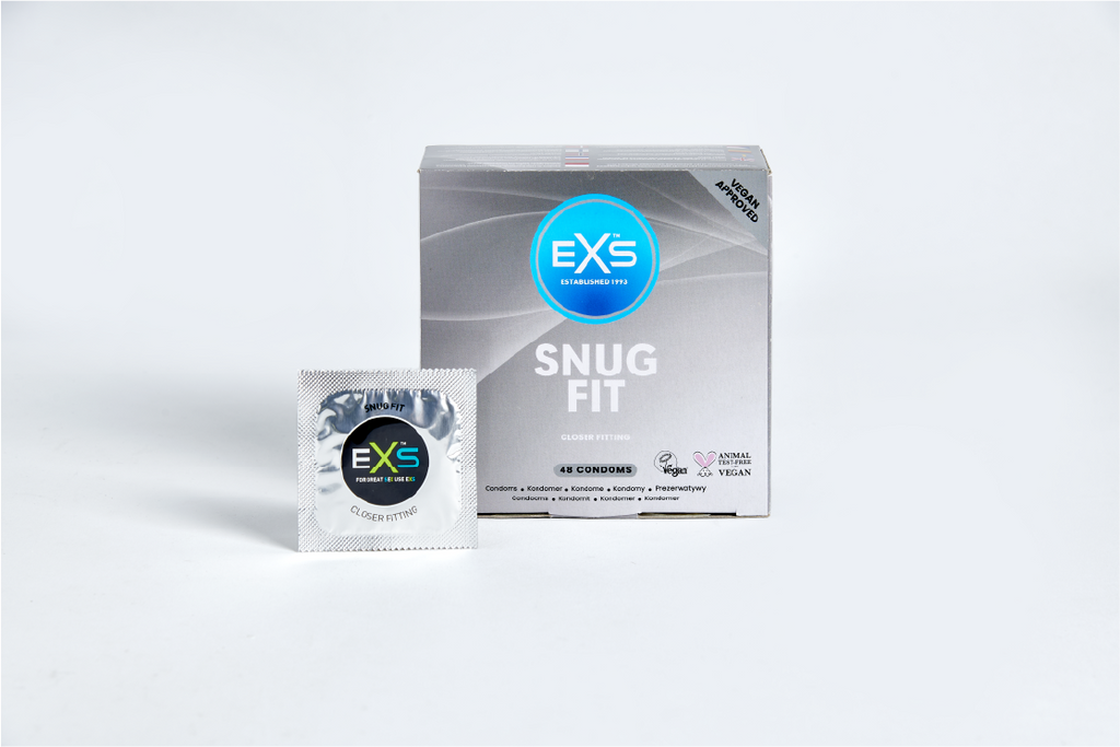 EXS | Snug Fit Condoms | Natural Latex & Tighter More Secure Condom | Vegan